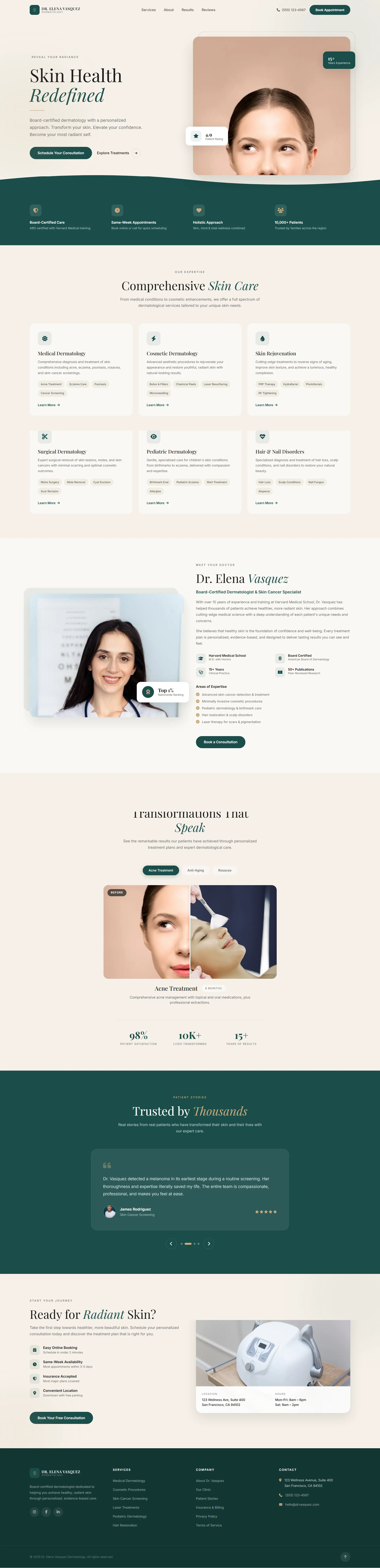 Dermatologist Website
